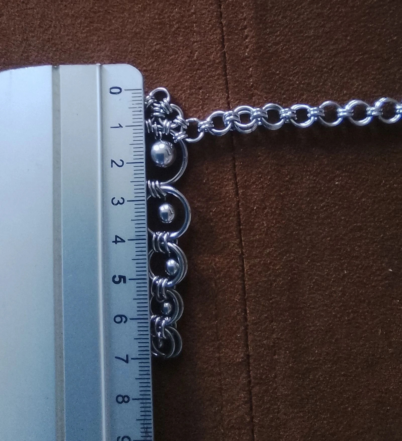 Collier choker décolleté chainmail japonais  – photo 7